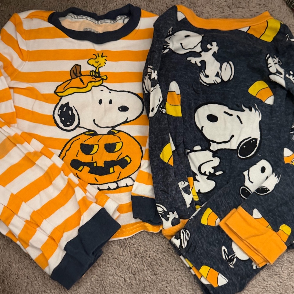 Peanuts Halloween Set of Two Pajamas - Size 4T